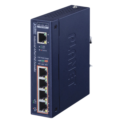 IPOE-E174 - PLANET IPOE-E174 ampliador de red Transmisor de red Azul 10, 1000, 100 Mbit/s