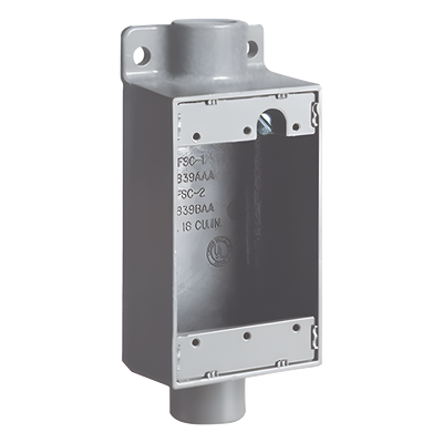 HUB-FSC2 - Caja Rectangular Tipo FSC / Aluminio Libre de Cobre / 3/4" / Aprobada Lugares Húmedos