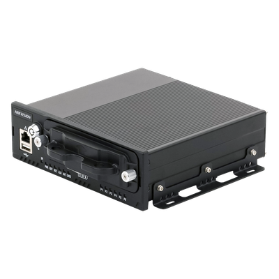 AE-MN5043(RJ45) - NVR Móvil Vehicular / 8 Canales / 4 PoE + 4 IP vía Switch / 2 Megapixel / H.265 / GPS + Sensor G / 2 Bahías HDD / Aluminio Industrial / 9-36 VCC