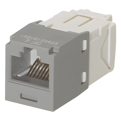 CJ688TGIG - Módulo Jack RJ45 / Cat 6 / 8P8C / Terminación TG Sin Impacto / 2500 Ciclos / Gris