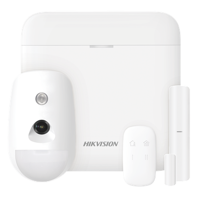 DS-PWA48-KS-CAM - Kit de Alarma Inalámbrica / 48 Zonas / GSM 3G/4G / Wi-Fi 2.4 GHz / PIR con Cámara 640x480 / AES-128 / 433 MHz