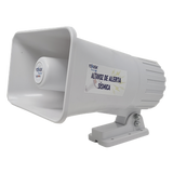 YAS-SIR - Sirena de Alertamiento Sísmico / Emisión Oficial 150 s / Alcance 25 m (82 ft) / Potencia 30 W / Compatible Módulos YASWIFI y YASMOD / Alimentación 12-14 VDC