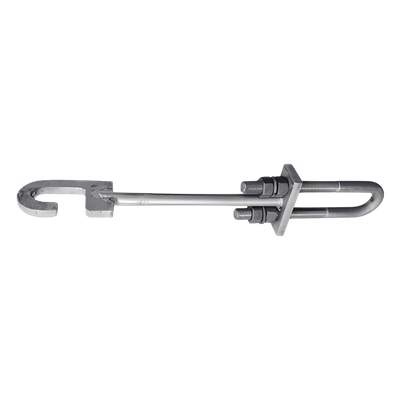 STM-34 - Tensor tipo U / Doble tuerca 3/4" / Acero intemperie / 3 kg / Antivandálico