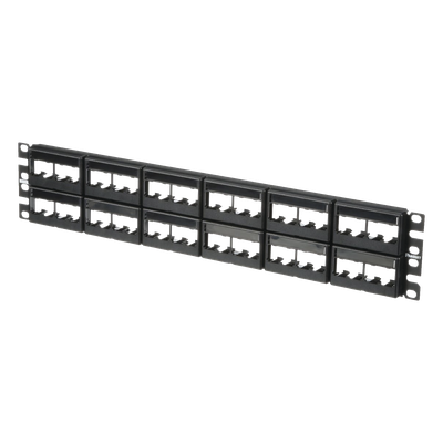 CPPL48WBLY - Panel de Parcheo Modular / 48 Puertos / 2 UR / Plano / Sin Blindaje / Mini-Com / Rack 19"