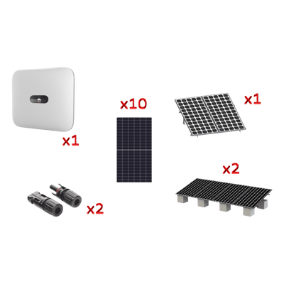 SUN20006KTKIT - Kit Solar de Interconexión / 6 kW / 220 Vca / 10 Paneles de 645 W / Montaje Incluido