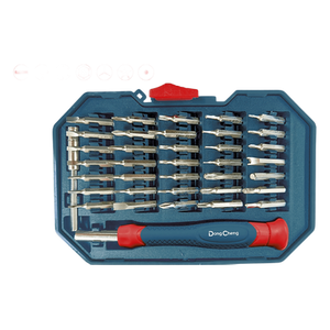 D092503 - Juego de Desarmador de Precisión / 37 Piezas / 35 Puntas Intercambiables / Mango Ergonómico Antideslizante / Estuche Organizado / Acero Cr-V