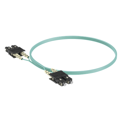 FX23RSNSNSNM003 - Jumper de Fibra Óptica / Multimodo OM3 50/125 / SC-SC Duplex / OFNR Riser / Aqua / 3 m (9.84 ft)