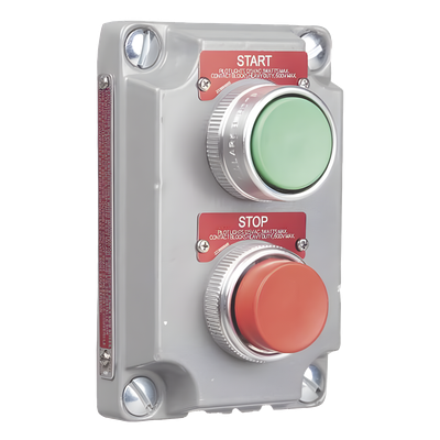HUB-XCS-0B7 - Cubierta para Estación de Control / 2 Botones Pulsadores Arranque-Paro / Aluminio sin Cobre / NEMA 7 y 9 / Áreas Peligrosas Clase I Div 1 y 2