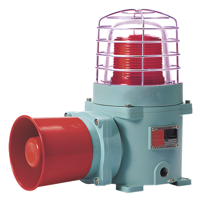 SESAL-WS-24-R-ATEX - Baliza LED con sirena electrónica / Rojo fijo/flasheante / 120 dB / 24 VCD / IP66 / Zona peligrosa Ex db IIC T6 Gb
