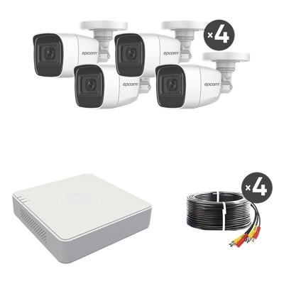 B8-KIT-MIC - Kit de videovigilancia HIKVISION B8-KIT-MIC, 4 Cámaras, 1920 x 1080 Pixeles