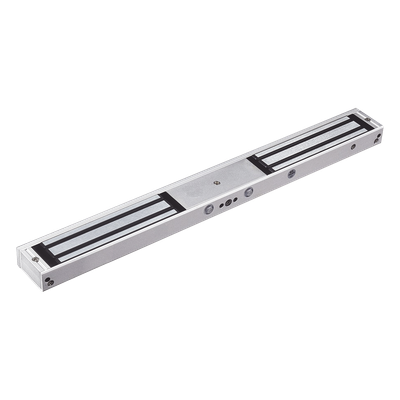 MAG600NDLED - Cerradura Electromagnética Doble / 280 kg (617.3 lb) por Lado / 12/24 VCC / LED de Estado / Sin Magnetismo Residual / Sensor NC/NO