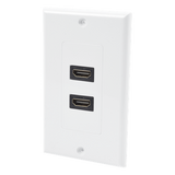 LP-FP-091 - Placa de Pared / 2 Puertos HDMI Hembra a Hembra / 4K UHD / UL 94V-0 / 70 x 115mm / 2.75' x 4.52'