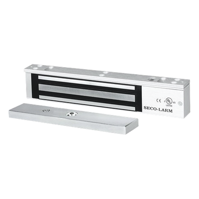 E941SA600PQ - Chapa Magnética 600 lbs con LED /  Sensor de Estado de Unión / Sin Magnetismo Residual / Uso Interior.