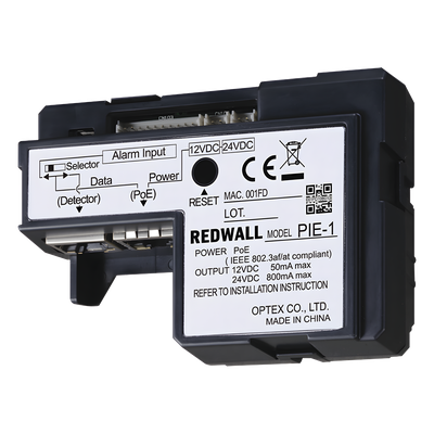 PIE1 - Codificador PoE IP / Conversión ASCII Redwall / 2x RJ45 Passthrough / -40 a +60°C / Caja Doble Grupo