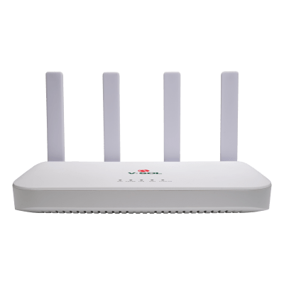 V2804-AX15 - ONU con Wi-Fi 6 / 4 Puertos Gigabit / PON SC/UPC / AX1500 / Doble Banda / 4 Antenas 5 dBi / 12V 1.5A