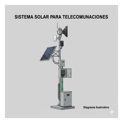 PL1224G2RV2 - Kit Solar PoE / 225 W / 24 Vcc / 2 Salidas / 120 Ah / 48 h Autonomía