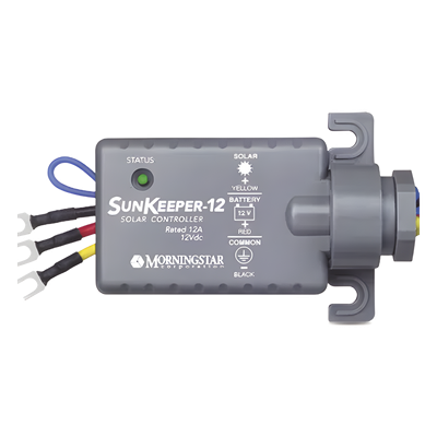 SK12 - Controlador Solar de Carga / 12V / 12A / PWM / IP65 / Protección 1500W Transientes