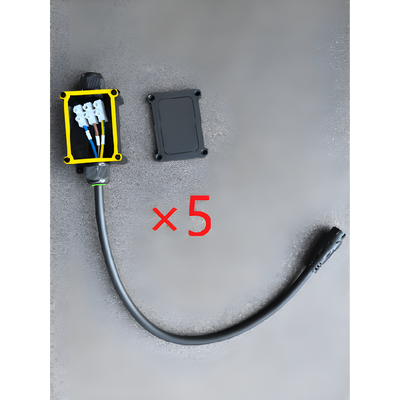 DS-D42-PC/5P - Cable de Alimentación / 10 m (32.8 ft) / Goma con Enchufe Cabeza de Aviación / Paquete 5 Unidades / -40°C a 105°C