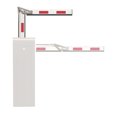 XB-ARM-ART-6M - Brazo Articulado para Barrera / 6 m (19.7 ft) / Aluminio Blanco con Reflectivos / Articulación 90° / Doble Sección 3 m