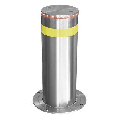 XB-220-HBL - Bolardo Hidráulico Antiembestida / 220 mm × 600 mm (0.72 ft × 1.97 ft) / Acero Inoxidable 304 / 200,000 J / Ciclo 4 s / 100 Ciclos/h