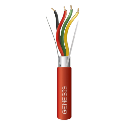 4607-1004 - Cable para Alarma de Incendio / 4 x 16 AWG / Blindado / Plenum / 305 m (1000 ft) / Tipo FPLP / Rojo