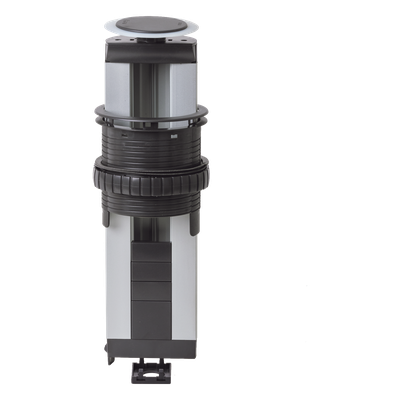 SM-TORR5M-AUT - Caja de Conectividad para Mobiliario / 5 Módulos K45 / Apertura Automática / Aluminio Telescópico / IP40 / +70°C