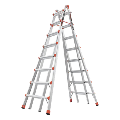 SKYCRAPER-15C - Escalera Telescópica en A / Aluminio / Altura Ajustable 2.44 m a 4.57 m (8 ft a 15 ft) / Capacidad 150 kg / Compacta 2.31 m (7.6 ft)