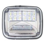 XLTE1755W - Luz de Advertencia LED / 6 LEDs Ultra Brillantes / 11 Patrones de Destello / IP67 / 12-30 VCC / 7.9" x 6.3" (20.1 x 16 cm) / Luz de Trabajo Blanca Integrada