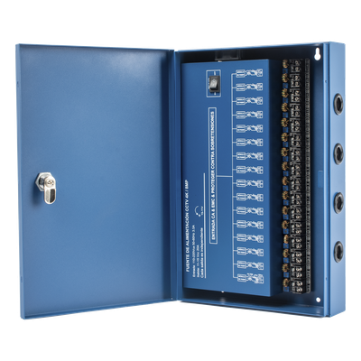 XP-16DC-20-4KV - Fuente de Poder Profesional HEAVY DUTY @ 20 Amperes / Compatible con cámaras 4K / 16 Canales / Hasta 1.25A por Salida / Ajuste Independiente de 11 a 15 Vcc por Salida / Protección Contra Sobrecargas / Filtro de Ruido Especial para Cám