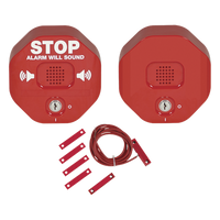 STI-6404 - Alarma de Puerta Multifunción / Sirena 95/105 dB / Bocina Remota / Puertas Dobles / Uso Interior / Señal de Alto Visible / Programable 30 seg, 3 min o Indefinido