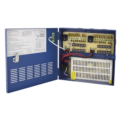 XP16DC204K - Fuente de poder profesional HEAVY DUTY de 11 - 15 Vcc @ 20 Amper, para 16 cámaras, con voltaje de entrada de: 110-220 Vca