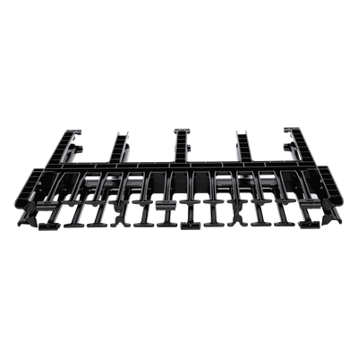 NM1 - Organizador de Cables Horizontal / Alta Densidad / Doble Frontal y Posterior / Rack 19in / 1UR / Negro