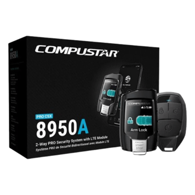 CSXP8950A - Kit de Alarma Vehicular / 2 Vías / Control LCD Bidireccional / Alcance 1 km (0.62 mi) / Módulo LTE X1 / GPS X1-MAX / Sirena 105+ dB