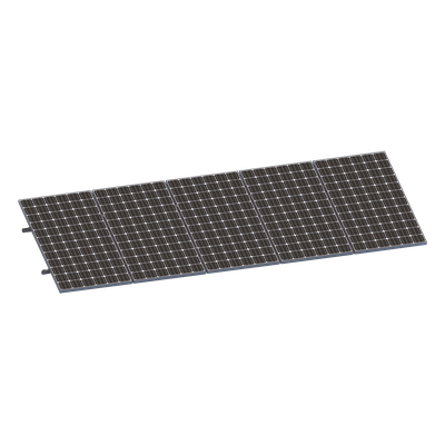 VEKTORMINIKIT1X5 - Kit de Minirieles para Panel Solar / Arreglo 1x5 / Módulos 35 mm / Fijación en Lámina