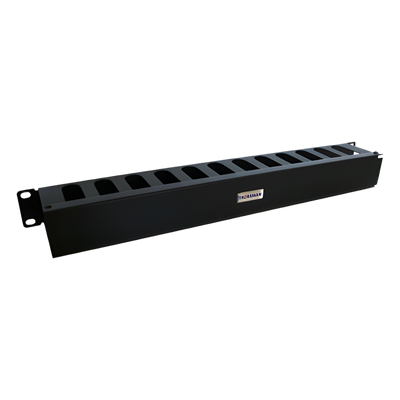 TH-ORG-1UR - Organizador de Cables Horizontal / 19" / 1UR / Acero Calibre 18 (1.21 mm) / Profundidad 64 mm
