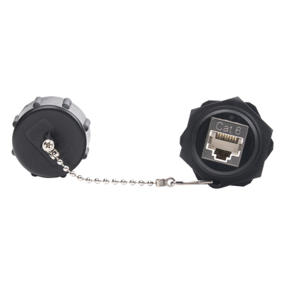 LP-C6WP-JK - Jack Industrial RJ45 / Cat 6 Blindado / IP67 Waterproof / 50µ Oro / -10°C a 60°C / 750 Ciclos / 3.28 pies Inmersión