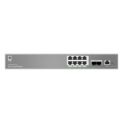 GWN7801P-PRO - Switch Administrable L2++ / 8 Puertos Gigabit PoE 120W / 2 Puertos 2.5G SFP / 26 Gbps / Gestión Cloud / VLAN 4K