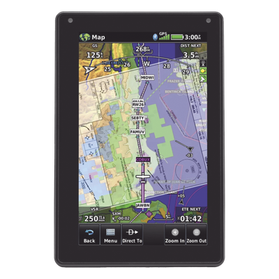 10-02303-00 - Navegador portátil aera 760, muestra información de trafico aéreo y una excelente visualización por medio de su  pantalla con visión 3D  touch screen.
