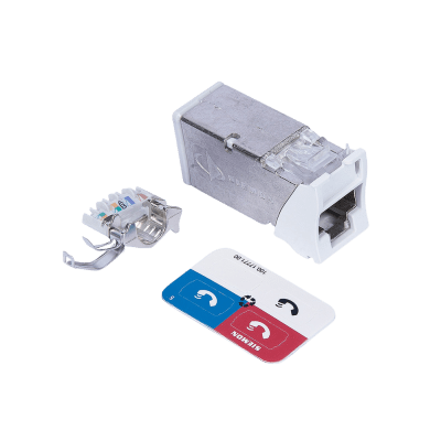 Z6A-S02B - Jack Cat6A Blindado / Montaje Híbrido Plano y Angulado / 48 Puertos en 1U / F/UTP / Color Blanco