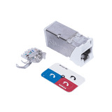 Z6A-S02B - Jack Cat6A Blindado / Montaje Híbrido Plano y Angulado / 48 Puertos en 1U / F/UTP / Color Blanco
