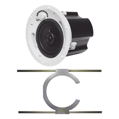 CL70V6UL/S - Bocina de Techo / 6.5' / 70V/100V o 8 Ohms / 60W / 88 dB / Rejilla Fantasma Sin Marco / Soporte Acero para Techos Suspendidos