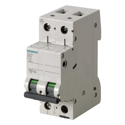 5SL62327CC - Interruptor Termomagnético / 2 Polos / 32 A / 6 kA / 240 VCA / Montaje Riel DIN