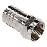 TT-CON-534 - Conector F Macho / Doble Blindaje / Plegable / Bronce Niquelado / RG-6