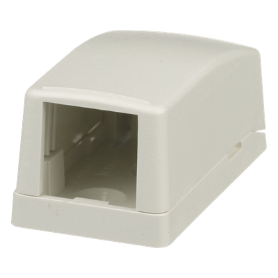 CBX1IW-A - Caja de Montaje en Superficie / 1 Puerto Mini-Com / 1.03 x 0.91 x 1.89 in / ABS / Blanco Mate