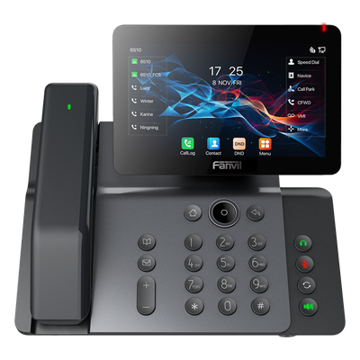 V66-PRO - Teléfono IP Ejecutivo / 20 Líneas SIP / Pantalla Táctil IPS 7" / Wi-Fi 6 / Bluetooth 5.4 / Handset Inalámbrico / PoE / Gigabit Dual Ethernet