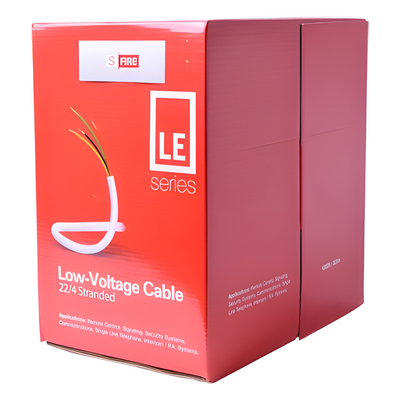 SF-22-04-LE - Cable para Alarma / 4 Conductores / 22 AWG / CCA / Bobina 305 m (1000 ft) / PVC Retardante a la Flama / Blanco
