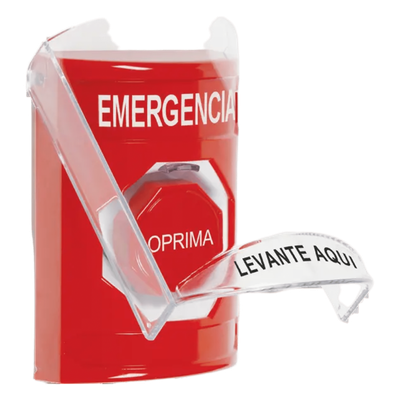 SS20A2EM-ES - Botón Multipropósito / Superficie / Policarbonato / Pre-Alarma / -40 a 121°C / 10A@250VAC / Interior / Español