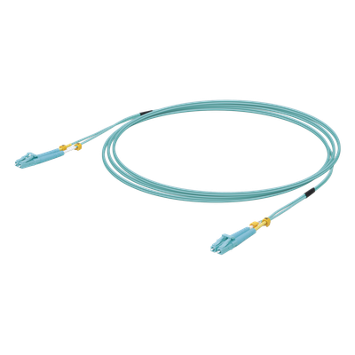 UACC-OFC-MM-3M - Jumper de Fibra Óptica Multimodo / LC-LC Duplex / 10 Gbps / 50/125 OM3 / 3 Metros (9.84 Pies) / Color Aqua