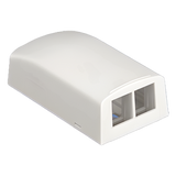 NK2BXIW-A - Caja de Montaje en Superficie / 2 Módulos Keystone / ABS Blanco Mate / 1.95 x 1.13 x 3.65 in