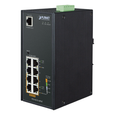 IGS-4215-4P4T - PLANET IGS-4215-4P4T switch Gestionado L2/L4 Gigabit Ethernet (10/100/1000) Energía sobre Ethernet (PoE) Azul, Blanco